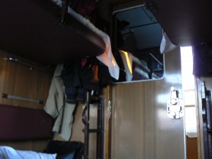 Trans-Siberian train compartment