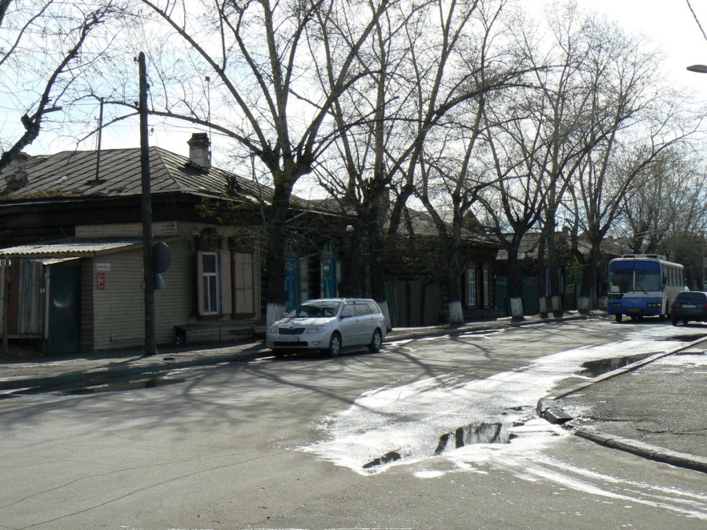 Ulan-Ude  Wooden Houses near Bus Station