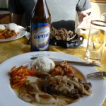 Trans-Mongolian dining car beer