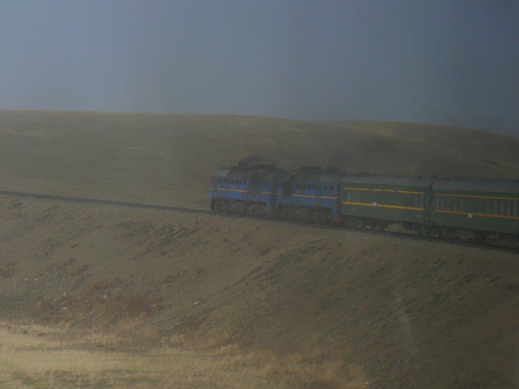 Trans-Mongolian train Gobi desert