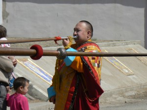 Gandan Khiid Monk with Dungchen